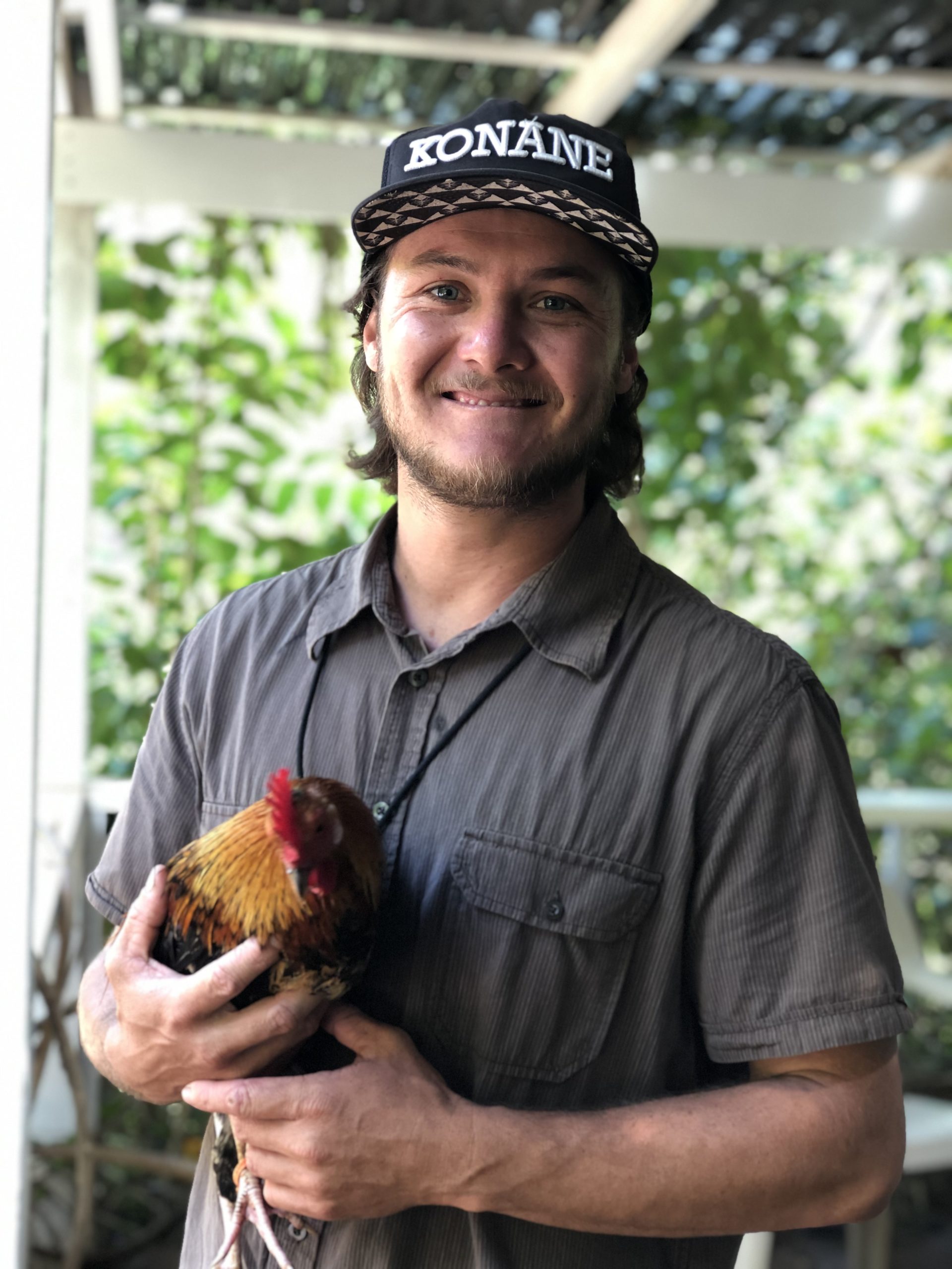 Nick with Chicken